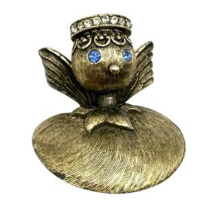 Vintage Tortolani "Angel on your Shoulder" Brooch